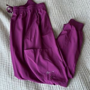 White cross scrub pants